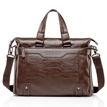 Load image into Gallery viewer, Men's Leather Briefcase PU Material 15inch Men's Shoulder Bag For Men
