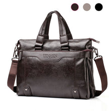 Load image into Gallery viewer, Men's Leather Briefcase PU Material 15inch Men's Shoulder Bag For Men