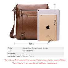 Load image into Gallery viewer, Men's Leather Briefcase PU Material 15inch Men's Shoulder Bag For Men