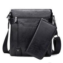 Load image into Gallery viewer, Men's Leather Briefcase PU Material 15inch Men's Shoulder Bag For Men