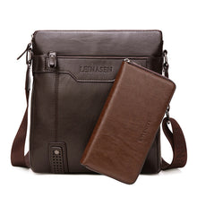 Load image into Gallery viewer, Men's Leather Briefcase PU Material 15inch Men's Shoulder Bag For Men