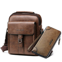 Load image into Gallery viewer, PU leather shoulder bag for men