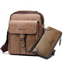 Load image into Gallery viewer, PU leather shoulder bag for men