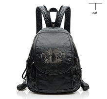 Load image into Gallery viewer, BERAGHINI 2018 PU Leather Women Backpack Student Rivet Daypack School Bags for Teenagers High Quality Travel Women Back Bag