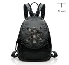 Load image into Gallery viewer, BERAGHINI 2018 PU Leather Women Backpack Student Rivet Daypack School Bags for Teenagers High Quality Travel Women Back Bag