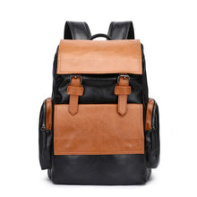 Load image into Gallery viewer, Waterproof travel men leather backpack