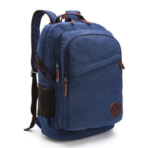 Casual Man Backpack Canvas 15.6'' Laptop Bag Large Capacity