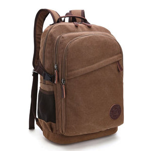 Casual Man Backpack Canvas 15.6'' Laptop Bag Large Capacity